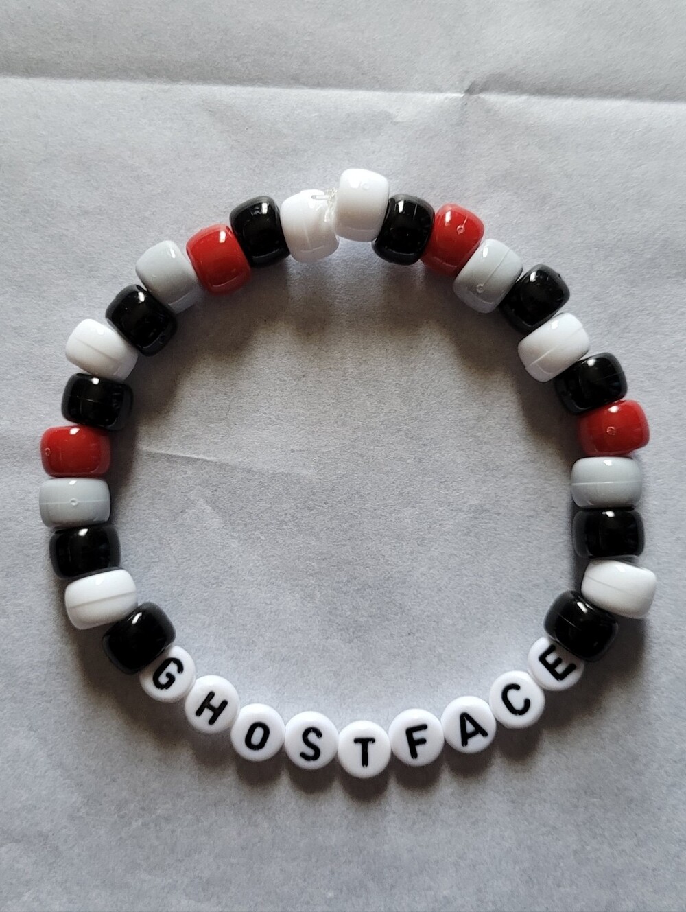 Scream Ghostface Bead Bracelet